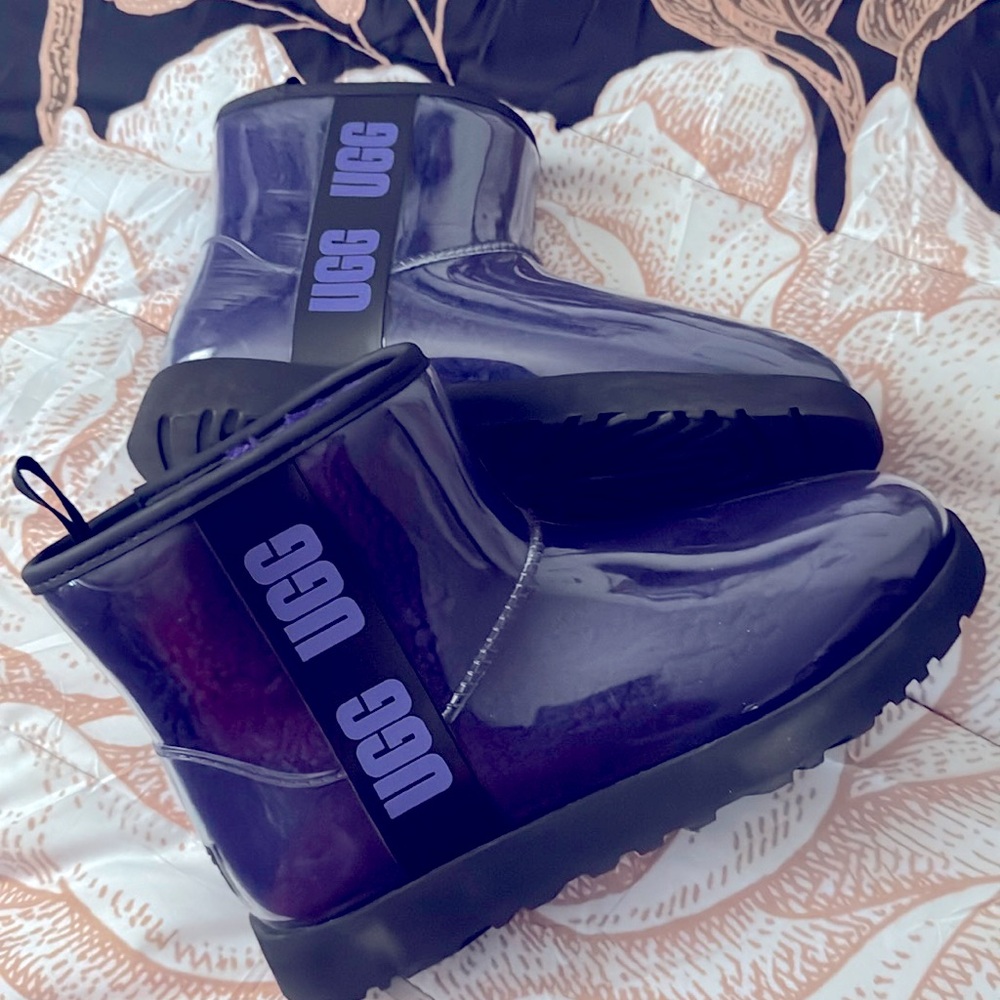 Ugg clear purple boots